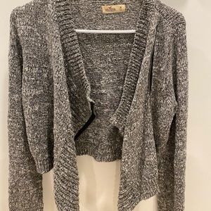 Cropped Zip up Sweater, Hollister Gray coverup Sweater